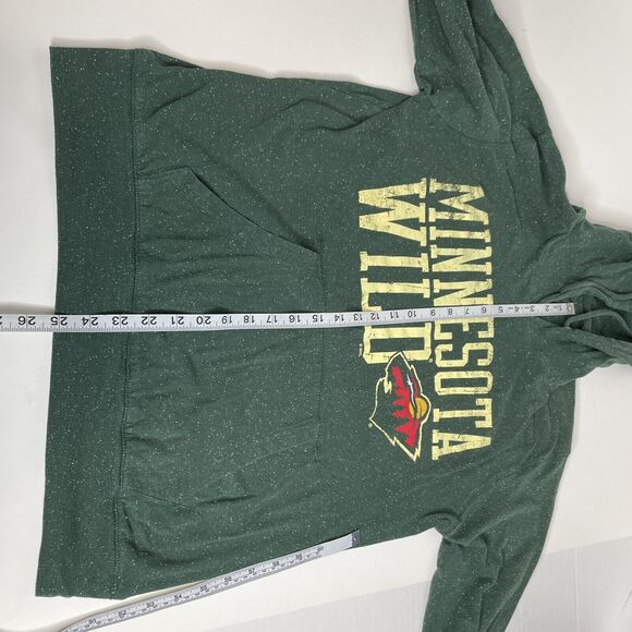Minnesota Wild Hoodie Sweatshirt, Womens Medium, Green, Graphic Logo - Picture 7 of 8